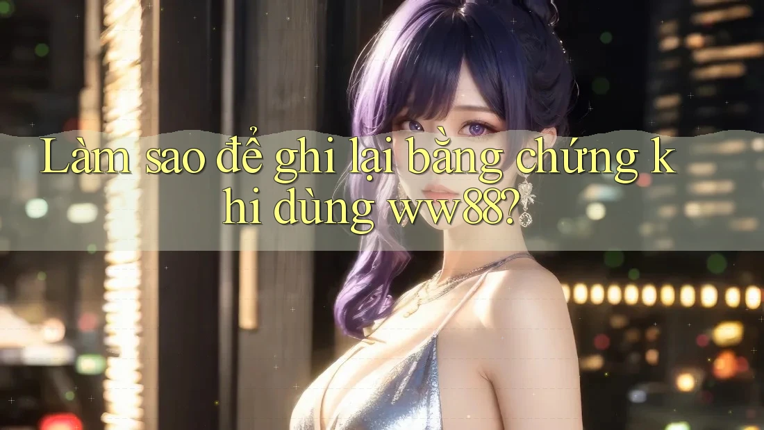 Làm sao để ghi lại bằng chứng khi dùng ww88?