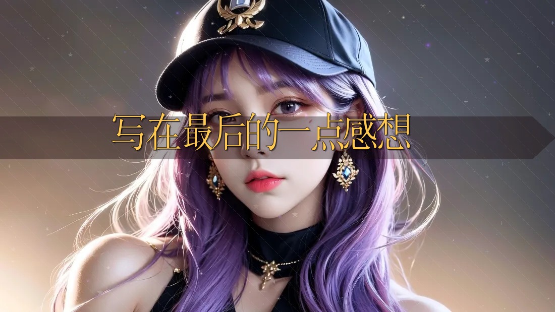 写在最后的一点感想